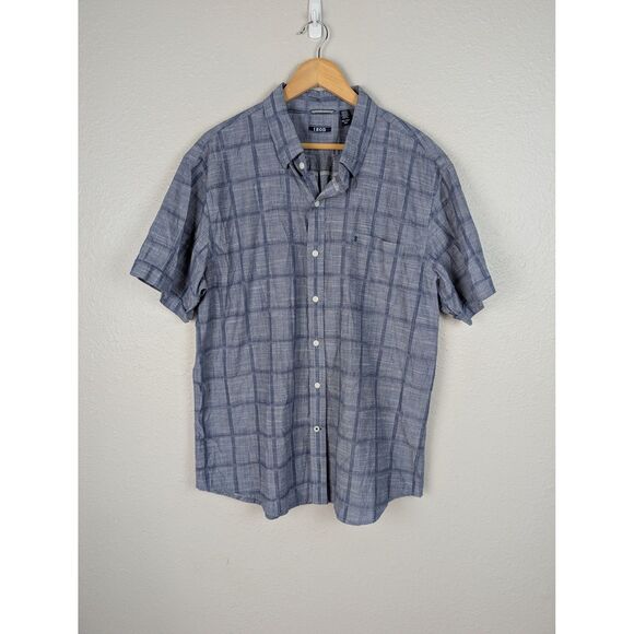 IZOD Plaid Button Down Short Sleeve Shirt XXL - Picture 1 of 6